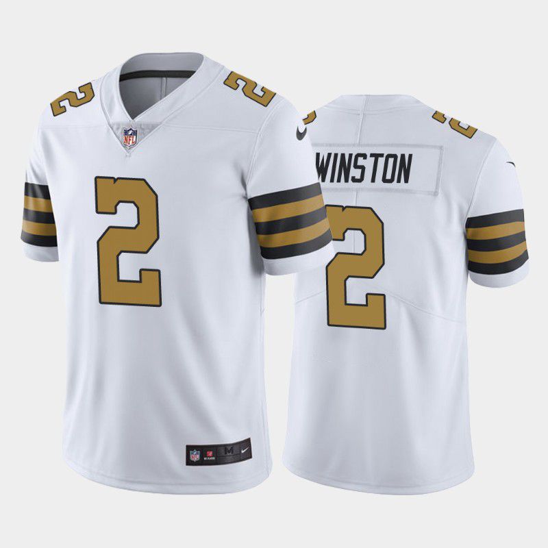 Men New Orleans Saints #2 Jameis Winston Nike White Color Rush Limited NFL Jersey